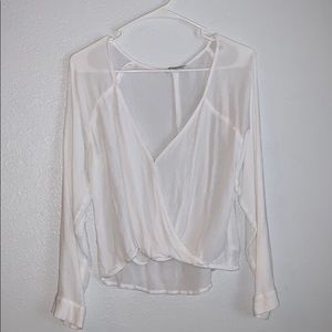 white linen blouse